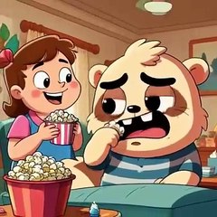Finn groans and Rikki munches on popcorn #foryou #cuteanimal #shorts #finn #cartoon