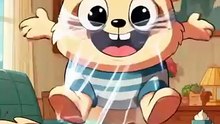 Finn hides behind the counter and watching as Rikki #foryou #cuteanimal #shorts #finn #cartoon