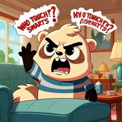 Finn yells Who touched my snacks #foryou #cuteanimal #shorts #finn #cartoon