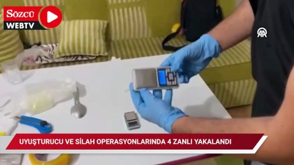 Samsun'da uyuşturucu ve silah operasyonlarında 4 zanlı yakalandı