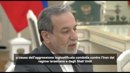 Aragchi ringrazia Putin per la condanna degli attacchi Usa