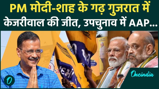 Bypoll Results 2025 News : Gujrat उपचुनाव में AAP ने गाड़ा झंडा, Arvind Kejriwal की पार्टी जीती