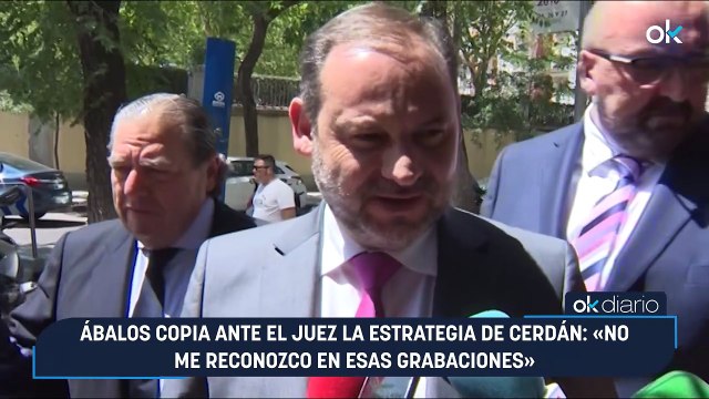 Ábalos copia ante el juez la estrategia de Cerdán «No me reconozco en esas grabaciones»