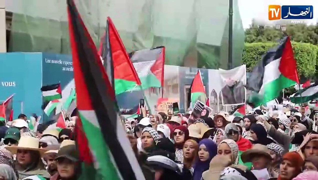 المغرب  : مسيرة شعبية مناهضة للتطبيع لكسر الصمت الرسمي عن مجازر الصهاينة