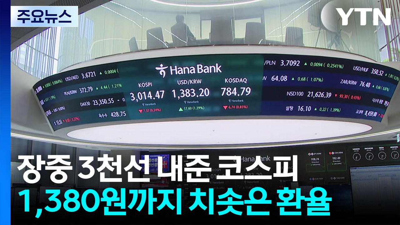 장중 3,000선 내준 코스피...1,380원까지 치솟은 환율 / YTN