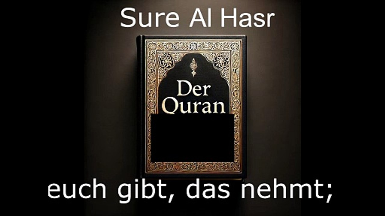 Der Quran auf Deutsch-Sure Al-Hasr (59)