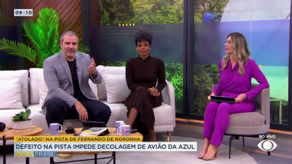 Avião 'atola' na pista do aeroporto de Fernando de Noronha