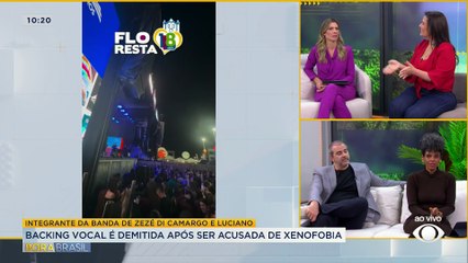 Backing vocal de Zezé Di Camargo e Luciano é demitida após ser acusada de xenofobia