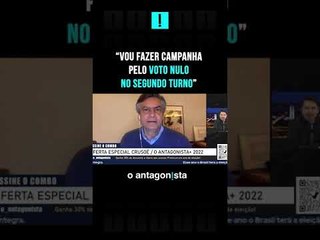 Mainardi: " Vou fazer campanha pelo voto nulo no segundo turno" #shorts