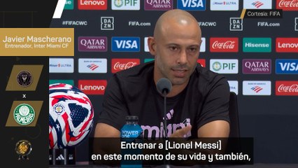 Mascherano sobre entrenar a Messi