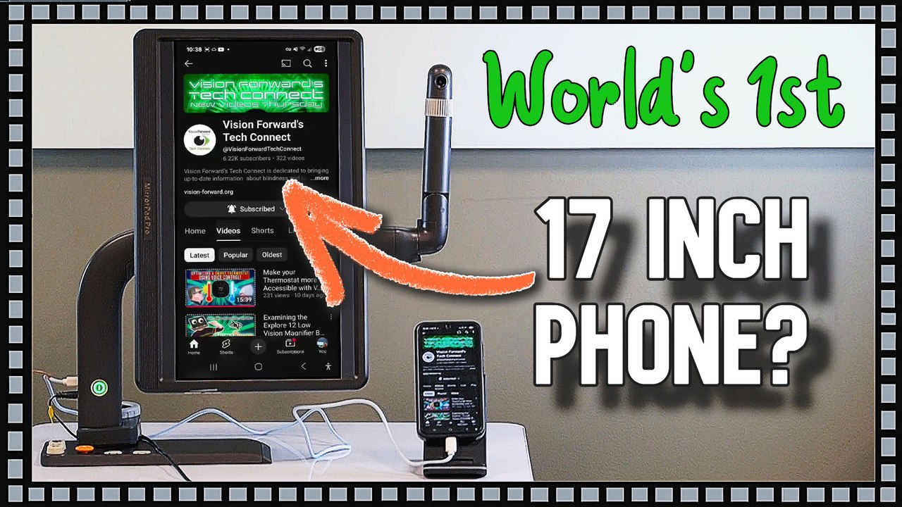 Control Your Android with a 17.3” Video Magnifier? Meet the MirrorPad Pro!
