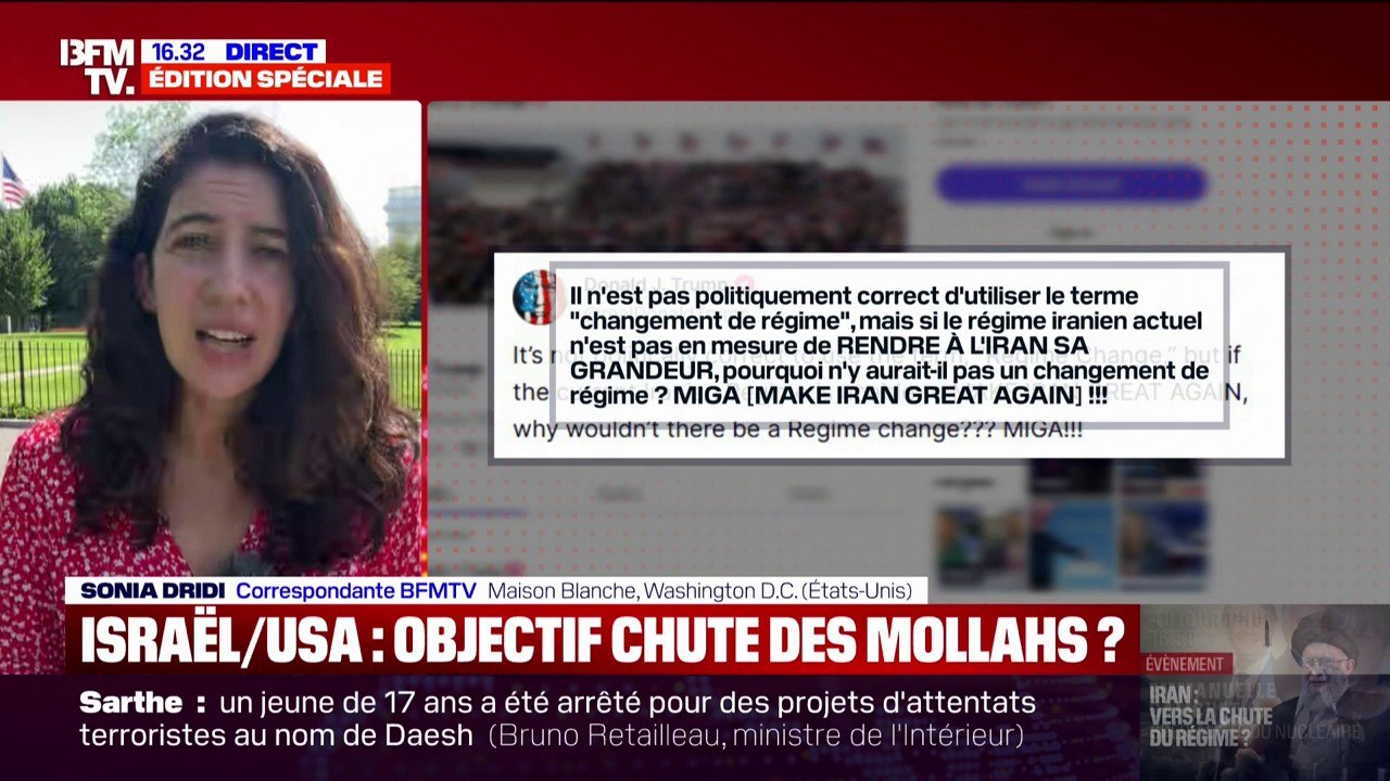 Guerre Iran/Israël: Donald Trump se dit ouvert à un changement de régime en Iran