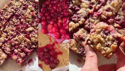 Cherry Crumble Pie Bars Recipe