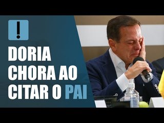 Doria chora ao citar o pai e diz que começou a trabalhar como office boy