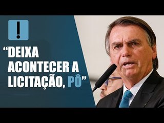 Bolsonaro se irrita com reportagens sobre licitação de ônibus
