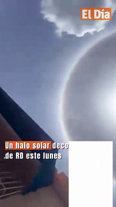 Un halo solar decora el cielo de RD este lunes