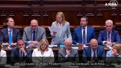 Meloni: "Le spese per la difesa non toglieranno risorse alle priorita'"