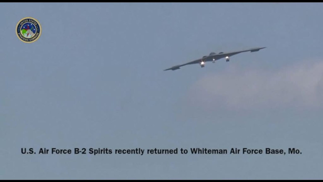 Iran, i caccia bombardieri USA B-2 tornano alla base in Missouri