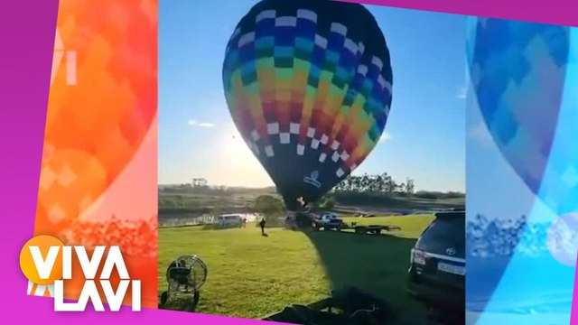 Globo aerostático se incendia y cae en Brasil