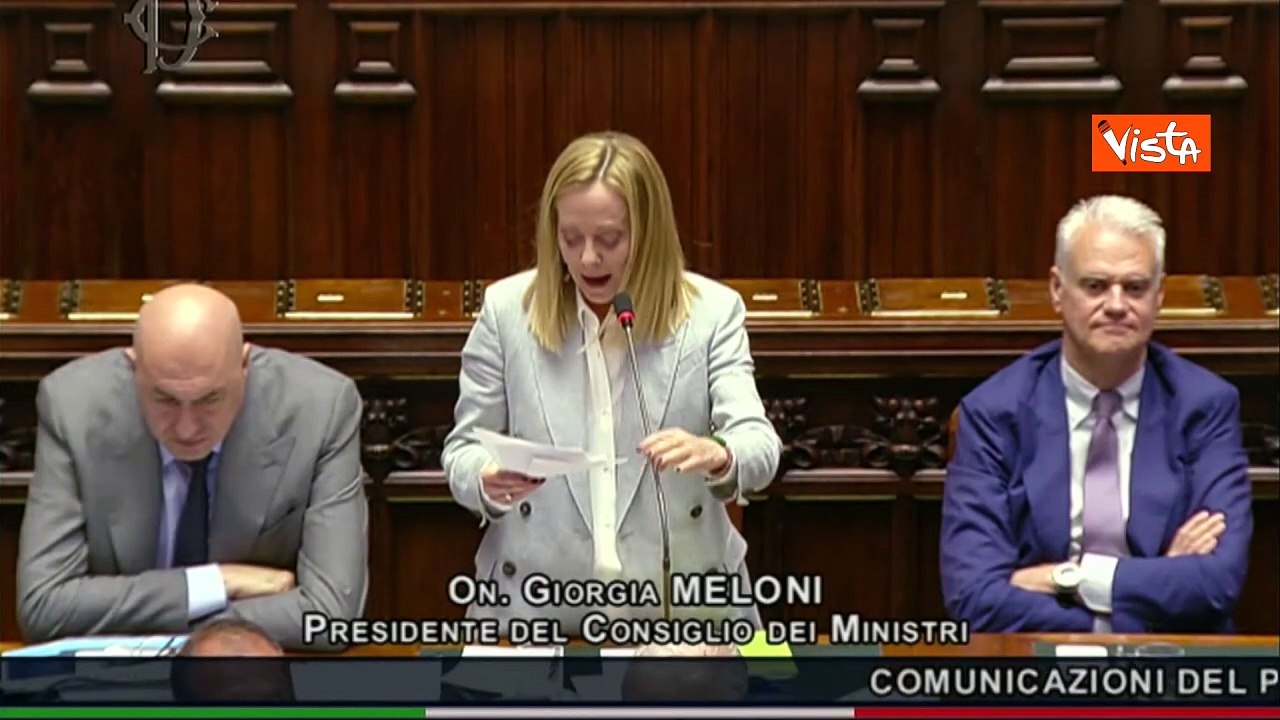 Meloni: Ue subalterna a Usa perché loro hanno garantito sicurezza