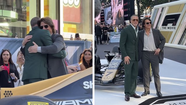 Tom Cruise sorprende a Brad Pitt en el estreno de ''F1: La Película'' y así lucen los galanes de Hollywood
