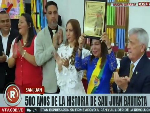 Nueva Esparta | Gobierno regional celebró los 500 años de fundación del pueblo de San Juan Bautista