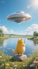 What happens when an orange cat meets an alien?