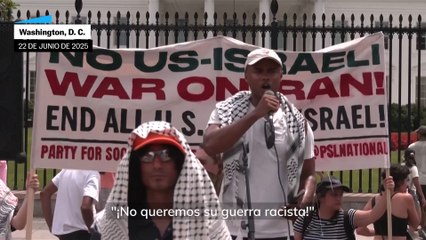 Estadounidenses protestan contra la guerra con Irán