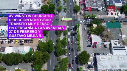 Así está el tránsito en la Av. Winston Churchill en éste momento