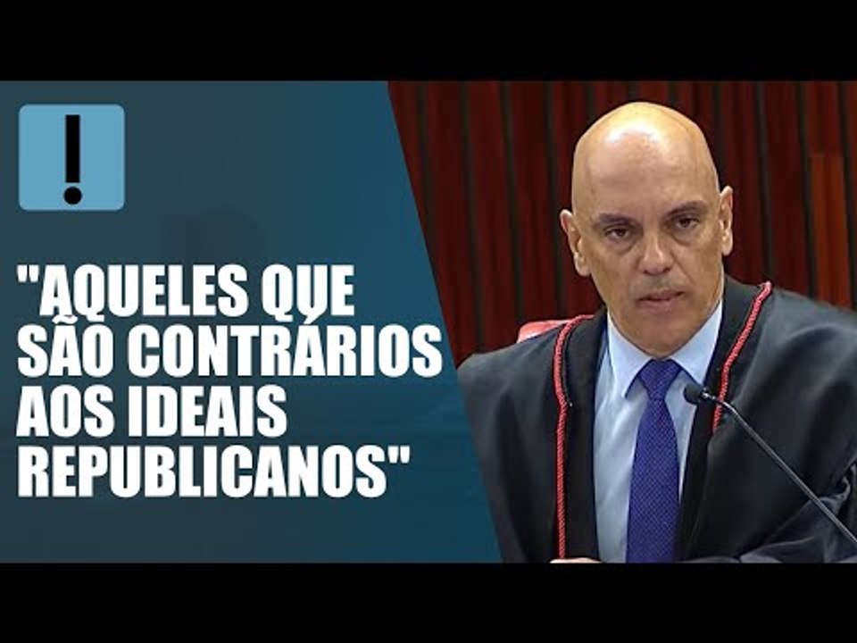 Moraes: Justiça Eleitoral combate quem é contrário a "ideais constitucionais e republicanos"
