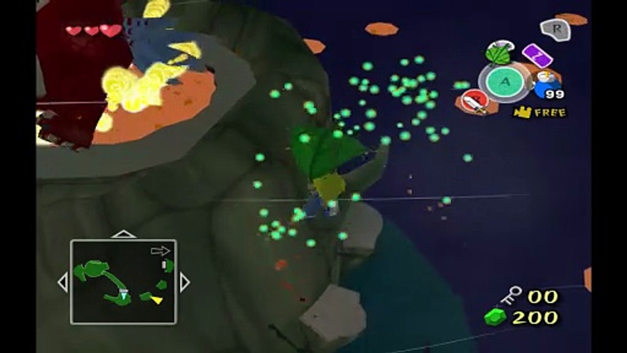 Wind Waker. DRC. Changing Magma near Valoo so it uses path 2. (Has weird effect after change..)