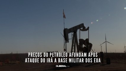 Preços do petróleo afundam após ataque do Irã a base militar dos EUA