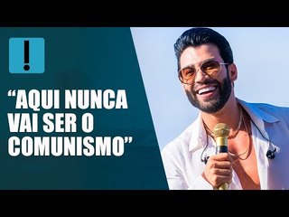 Cantor Gusttavo Lima fala em "Deus, pátria e família"