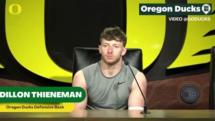 Oregon Ducks Defensive Back Dillon Thieneman Addresses Being A Role Model For The Team While Still Learning