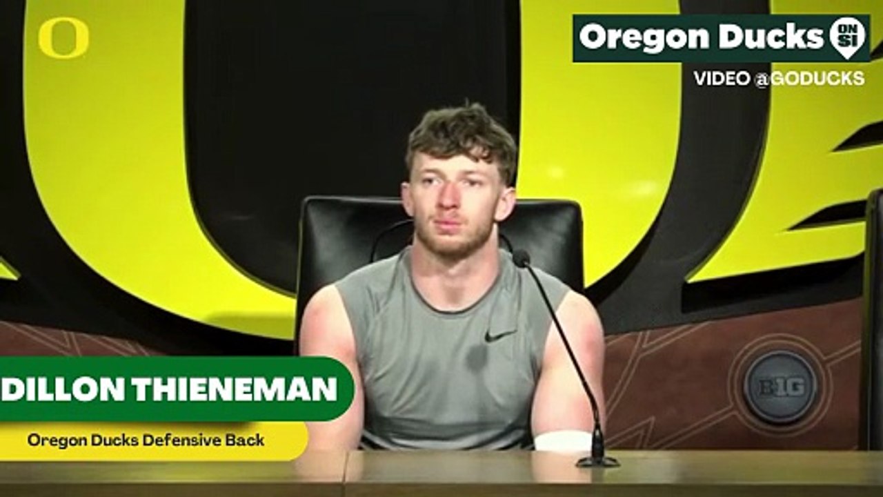 Oregon Ducks Defensive Back Dillon Thieneman Discusses Getting Used To Playing For Oregon