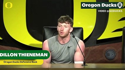 Oregon Ducks Defensive Back Dillon Thieneman Discusses Where His Work Ethic Comes From.