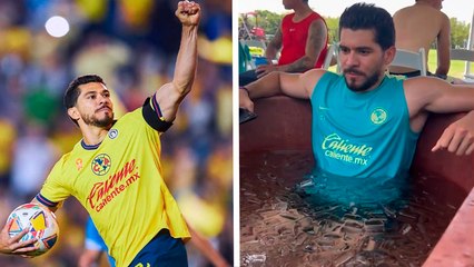 Henry Martín toma un baño de hielo y sorprende haciendo reto