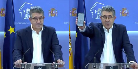 El matón Patxi López (PSOE) amenaza en público a un periodista en el Congreso: "No voy a parar hasta que te echen de aquí"