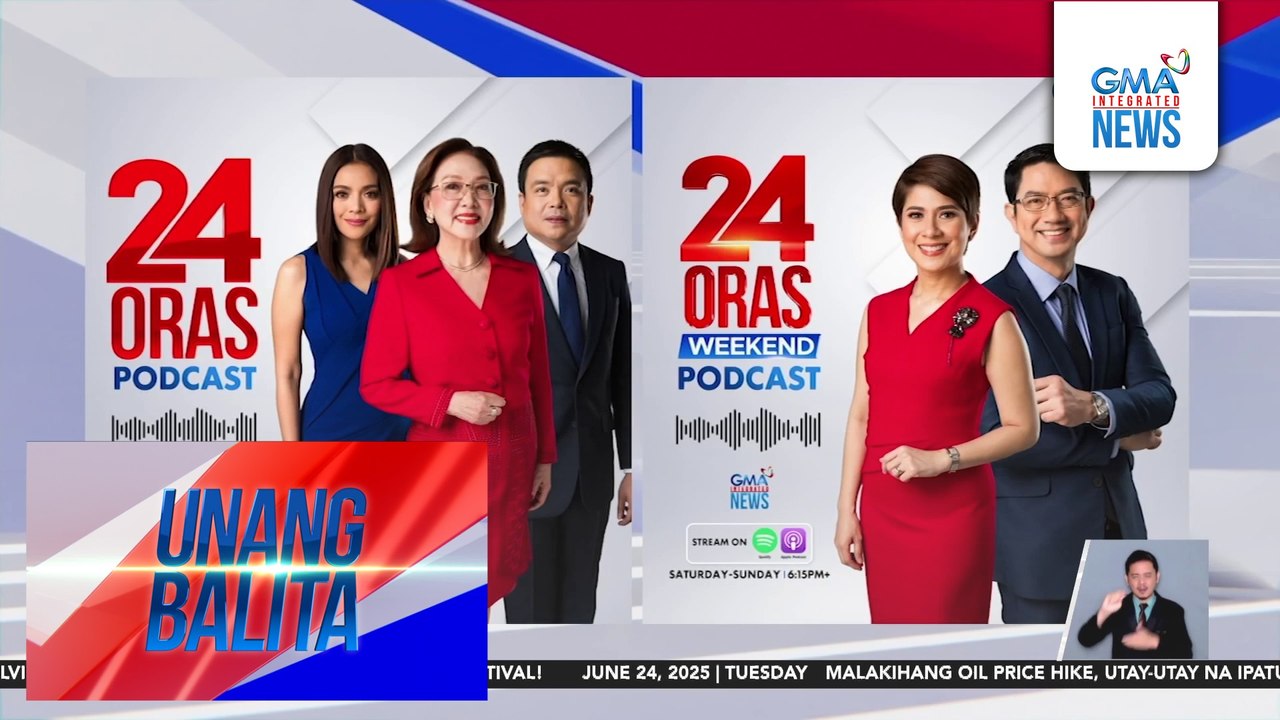 "24 Oras" at "24 Oras Weekend," mapapakinggan na sa Spotify at Apple Podcasts | Unang Balita