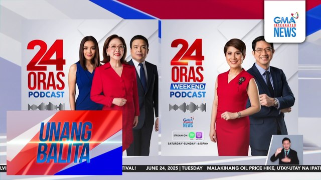 24 Oras at 24 Oras Weekend, mapapakinggan na sa Spotify at Apple Podcasts | Unang Balita