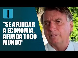 “Se afundar a economia, afunda todo mundo”, diz Bolsonaro, sobre ‘teto do ICMS’