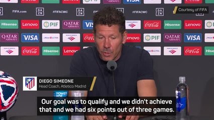 Simeone admits Atletico's CWC exit is 'difficult to explain'