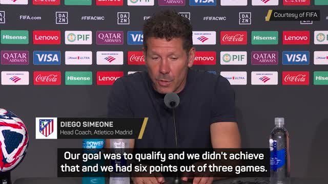 Simeone admits Atletico's CWC exit is 'difficult to explain'