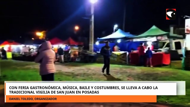 Con feria gastronómica, música y baile, se lleva a cabo la tradicional vigilia de San Juan en Posadas
