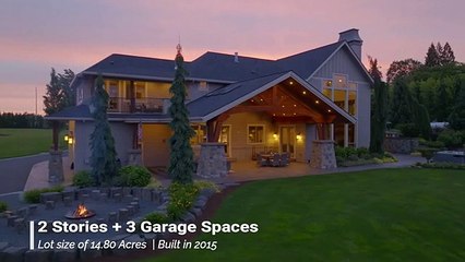 Magnificently custom timber frame home in Ridgefield WA with elegant country setting