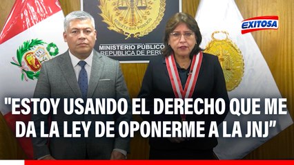 Delia Espinoza: "Estoy usando el derecho que me da la ley de oponerme a la JNJ y le he pedido una audiencia con todo el pleno. No es desacato, es la ley"
