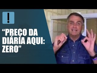 Jair Bolsonaro provoca Lula e mostra hospedagem a "custo zero"