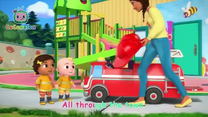 Wheels on the Fire Truck Song _ CoComelon Nursery Rhymes & Kids Songs
