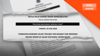 Lelaki ditahan khianat langgar kereta dipandu perlahan