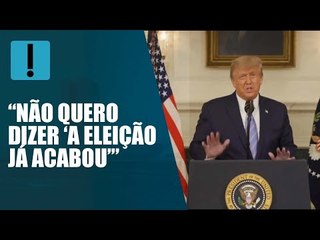 Trump, em vídeo inédito: "Não quero dizer que a eleição acabou"